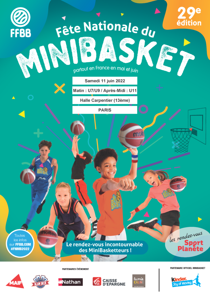 Le 11 juin la fête Nationale du MiniBasket battra son plein Comité